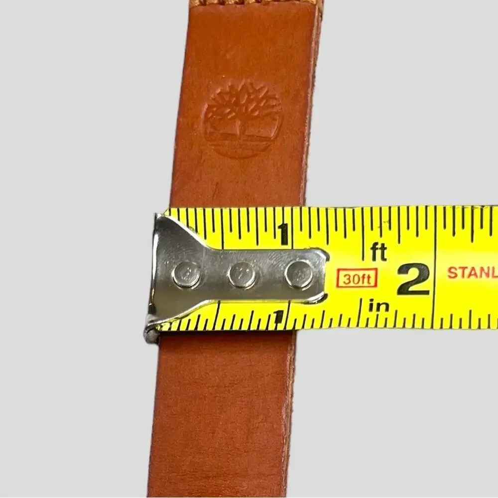 Timberland Womens Casual Leather Belt Tan Brown Braided Size Large